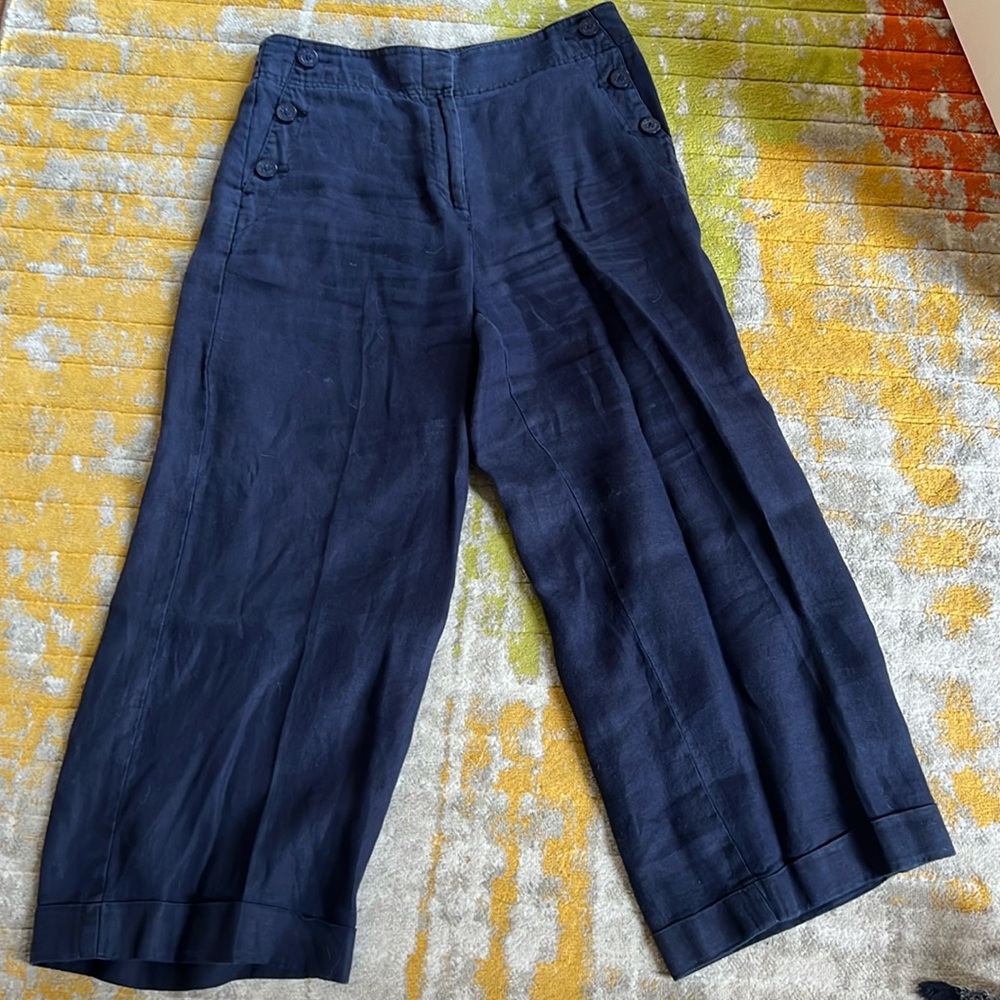 Loft cropped wide leg pants